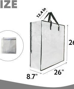 Alternative view of 3 Pack Clear Bags with Zipper and Handles. Halloween Christmas Wreath Storage. Gift Bag Organizer. Moving Boxes Alternative. Under the Bed Storage